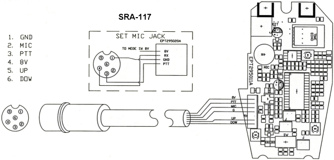 SRA-117 6 Pin Mic